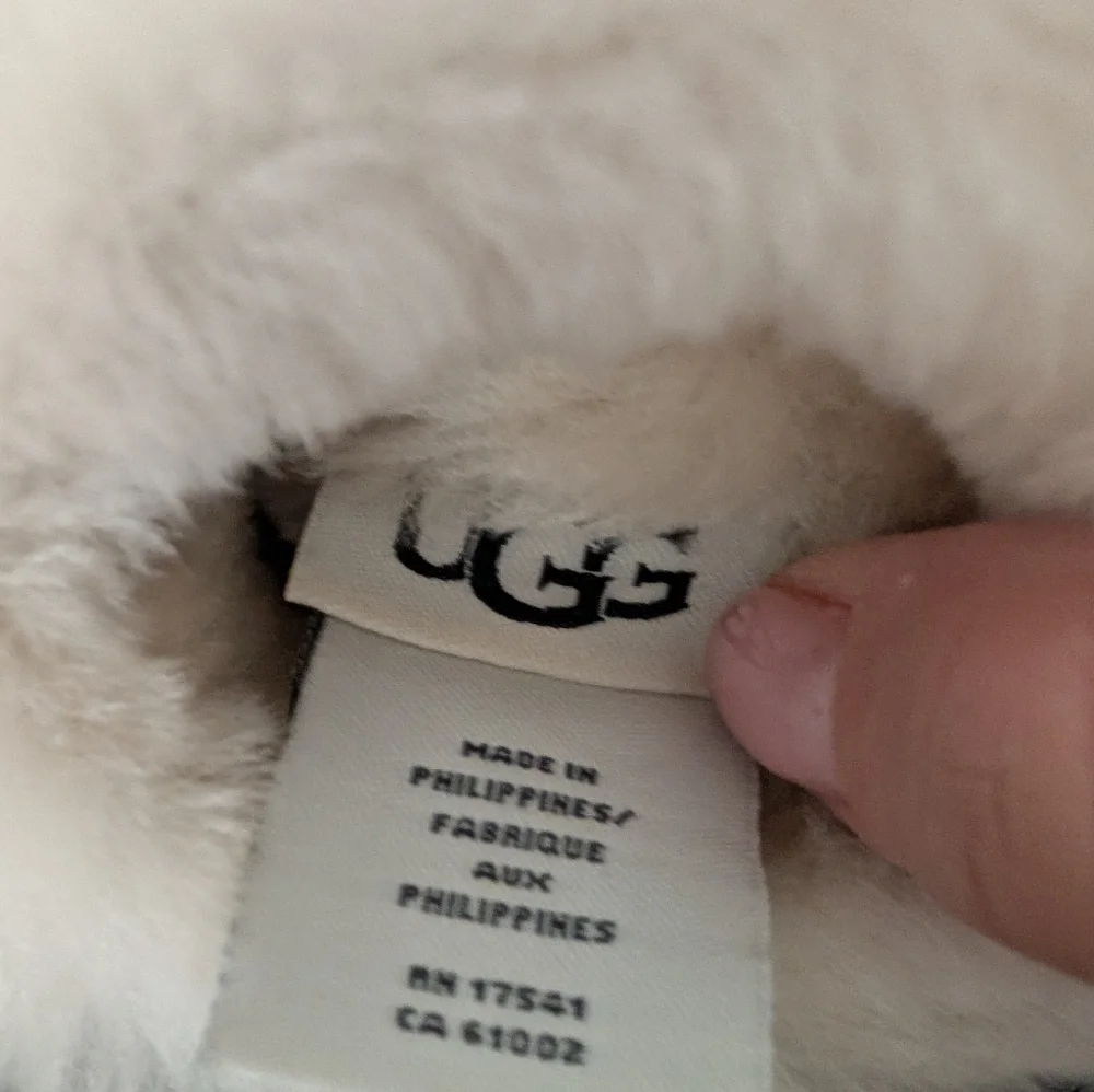 UGG Perforated Genuine Shearling Suede Gloves